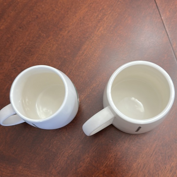 2 Starbucks Coffee Mugs Curved Siren Logo - Picture 4 of 7